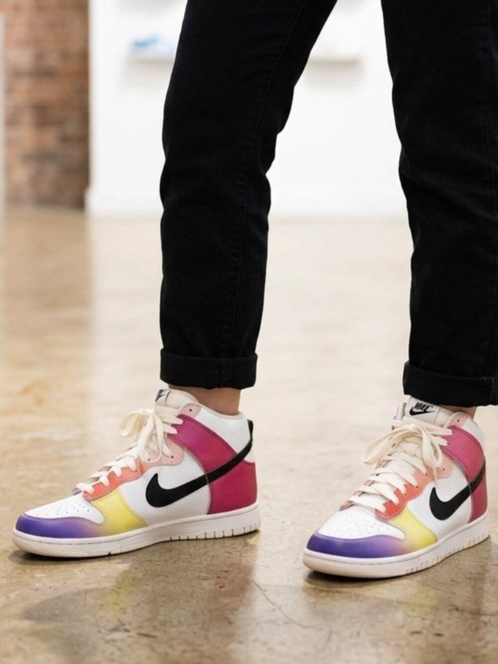 Women's Nike Dunk High Multi-Color Gradient - Size 11 - FD0802-100